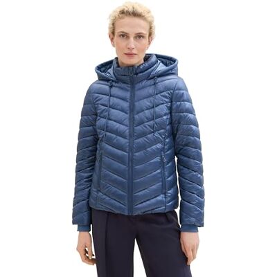 TOM TAILOR Damen Lightweight Steppjacke mit Kapuze,26779 Nighttime Blue, XS TOM TAILOR Damen Lightweight Steppjacke mit Kapuze,26779 Nighttime Blue, XS