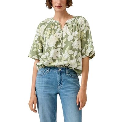 s.Oliver Strukturierte Viskosemix-Bluse im O-Shape s.Oliver Strukturierte Viskosemix-Bluse im O-Shape