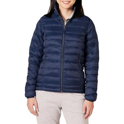 Amazon Essentials Damen Leichte, langärmelige, Wasserabweisende, packbare Pufferjacke (in Übergröße erhältlich), Marineblau, S Amazon Essentials Damen Leichte, langärmelige, Wasserabweisende, packbare Pufferjacke (in Übergröße erhältlich), Marineblau, S
