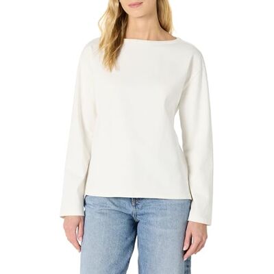 Amazon Essentials Langärmliges Oberteil für Damen, 100% Baumwolle, mit U-Boot-Ausschnitt, Eierschalenweiß, Größe XXL Amazon Essentials Langärmliges Oberteil für Damen, 100% Baumwolle, mit U-Boot-Ausschnitt, Eierschalenweiß, Größe XXL
