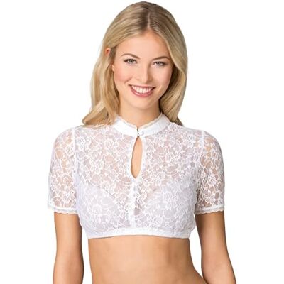 Stockerpoint Dirndlbluse Liona I Größe 32-48 I Damen Bluse mit elegantem Stehkragen & feiner Spitze I Bequem & pflegeleicht I Perfekt für Trachten & Festlichkeiten Stockerpoint Dirndlbluse Liona I Größe 32-48 I Damen Bluse mit elegantem Stehkragen & feiner Spitze I Bequem & pflegeleicht I Perfekt für Trachten & Festlichkeiten