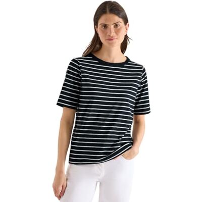 Cecil T-Shirt mit Boatneck und Streifen Cecil T-Shirt mit Boatneck und Streifen