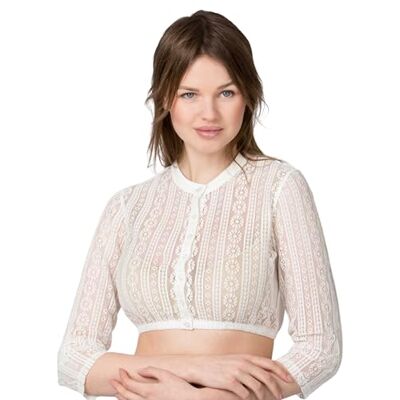 Stockerpoint Dirndlbluse Cassidy I Größe 32-48 I Damen Bluse in elegantem Design mit Stehkragen & feiner Streifen-Spitze I Bequem & pflegeleicht I Perfekt für Trachten & Festlichkeiten Stockerpoint Dirndlbluse Cassidy I Größe 32-48 I Damen Bluse in elegantem Design mit Stehkragen & feiner Streifen-Spitze I Bequem & pflegeleicht I Perfekt für Trachten & Festlichkeiten