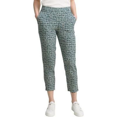 TOM TAILOR Damen 1046512 Loose Slim Fit Hose, 38116 Abstract Tel Green Grid Design, 44W / 28L EU TOM TAILOR Damen 1046512 Loose Slim Fit Hose, 38116 Abstract Tel Green Grid Design, 44W / 28L EU