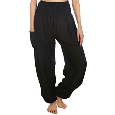Lofbaz Damen Haremshose Yogahose Pumphose Hippie Hose Boho Kleidung Festival Outfit Sommerhose Leicht Sommer Hosen Solid 1 Schwarz L Lofbaz Damen Haremshose Yogahose Pumphose Hippie Hose Boho Kleidung Festival Outfit Sommerhose Leicht Sommer Hosen Solid 1 Schwarz L
