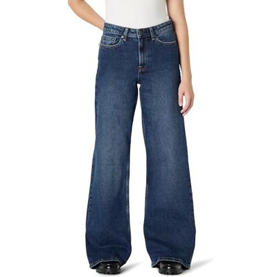 Amazon Essentials Damen Crop-Jeans mit Hoher Taille und Weitem Bein, 66,0cm Beininnenlänge, Stone Dunkle Waschung, 40-42 Amazon Essentials Damen Crop-Jeans mit Hoher Taille und Weitem Bein, 66,0cm Beininnenlänge, Stone Dunkle Waschung, 40-42