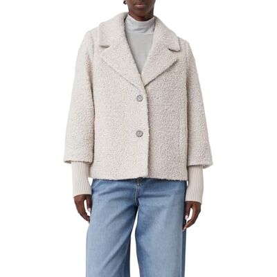 Comma Boucléjacke mit Rippbündchen und Reverskragen Comma Boucléjacke mit Rippbündchen und Reverskragen