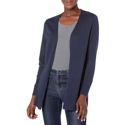 Amazon Essentials Damen Leichte Strickjacke ohne Knöpfe (in Übergröße erhältlich), Marineblau, L Amazon Essentials Damen Leichte Strickjacke ohne Knöpfe (in Übergröße erhältlich), Marineblau, L