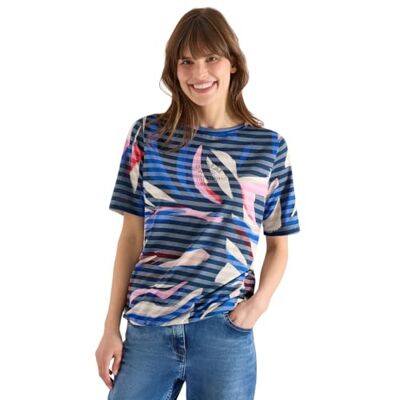 Cecil Kurzarm Shirt mit Ausbrennerstreifen Cecil Kurzarm Shirt mit Ausbrennerstreifen