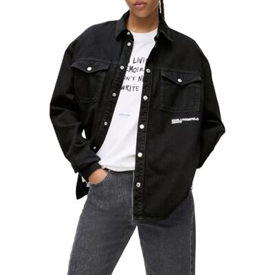 KARL LAGERFELD JEANS Overshirt, Black, S KARL LAGERFELD JEANS Overshirt, Black, S