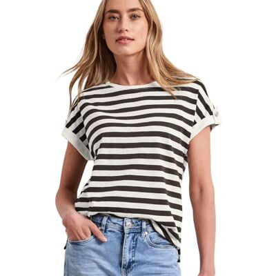 Street One T-Shirt mit Rundhals und Knopfdetail Street One T-Shirt mit Rundhals und Knopfdetail