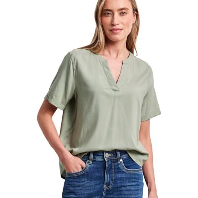 Street One Damen Kurzarm Bluse mit Turn-Up Street One Damen Kurzarm Bluse mit Turn-Up