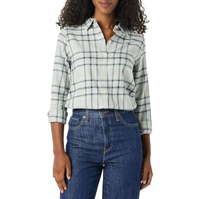 Amazon Essentials Damen-Flanellhemd, Klassische Passform, langärmelig, leicht, kariert, Schwarz/Grau kariert, X-Large Amazon Essentials Damen-Flanellhemd, Klassische Passform, langärmelig, leicht, kariert, Schwarz/Grau kariert, X-Large