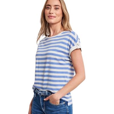 Street One T-Shirt mit Rundhals und Knopfdetail Street One T-Shirt mit Rundhals und Knopfdetail