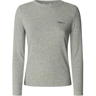 Pepe Jeans Damen Betina T-Shirt, Grau (Marl Grey), L Pepe Jeans Damen Betina T-Shirt, Grau (Marl Grey), L
