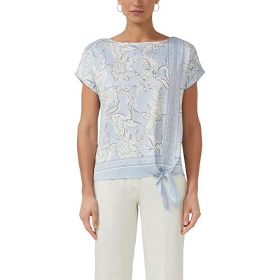 s.Oliver Blusenshirt mit U-Boot-Ausschnitt und Bindedetail s.Oliver Blusenshirt mit U-Boot-Ausschnitt und Bindedetail