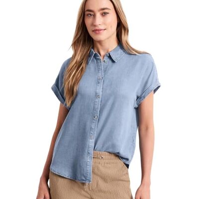 Street One Dropped Shoulder Hemdbluse im Denim-Look Street One Dropped Shoulder Hemdbluse im Denim-Look