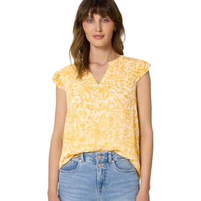Street One Studio Blusentop aus Chiffon mit Split Neck Street One Studio Blusentop aus Chiffon mit Split Neck