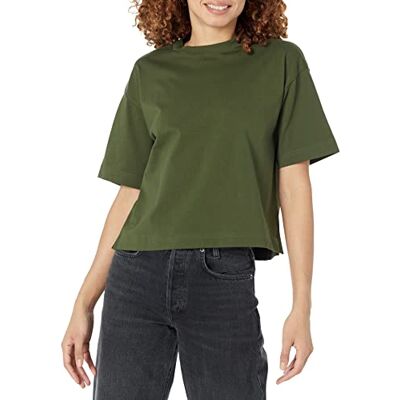 Amazon Essentials Damen Kurzärmliges T-Shirt aus Bio-Baumwolle mit überschnittenen Schultern und Lockerem Boxy-Schnitt (erhältlich in Übergrößen), Dunkles Olivgrün, XS Amazon Essentials Damen Kurzärmliges T-Shirt aus Bio-Baumwolle mit überschnittenen Schultern und Lockerem Boxy-Schnitt (erhältlich in Übergrößen), Dunkles Olivgrün, XS