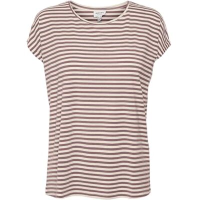 VERO MODA Damen Vmava Plain Top Stripe Ga JRS Noos Shirt, Nostalgia Rose/Stripes:Pristine, XS EU VERO MODA Damen Vmava Plain Top Stripe Ga JRS Noos Shirt, Nostalgia Rose/Stripes:Pristine, XS EU