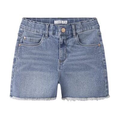 NAME IT Mädchen Nkfrose Hw Mom Dnm 8222-ya Noos Shorts, Medium Blue Denim, 152 EU NAME IT Mädchen Nkfrose Hw Mom Dnm 8222-ya Noos Shorts, Medium Blue Denim, 152 EU