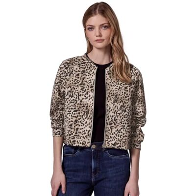 Street One Studio Damen Blouson mit Leo-Muster Street One Studio Damen Blouson mit Leo-Muster