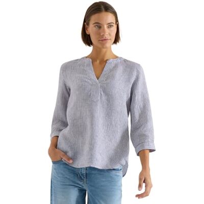 Cecil 3/4-Arm Bluse mit Split Neck aus Leinen Cecil 3/4-Arm Bluse mit Split Neck aus Leinen