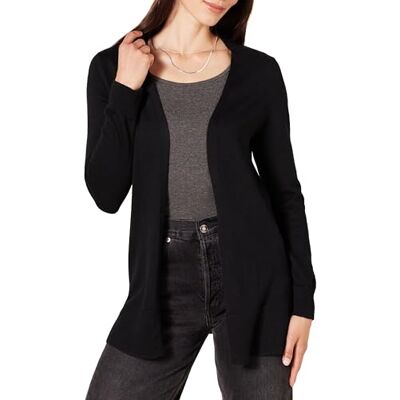 Amazon Essentials Damen Leichte Strickjacke ohne Knöpfe (in Übergröße erhältlich), Schwarz, XS Amazon Essentials Damen Leichte Strickjacke ohne Knöpfe (in Übergröße erhältlich), Schwarz, XS