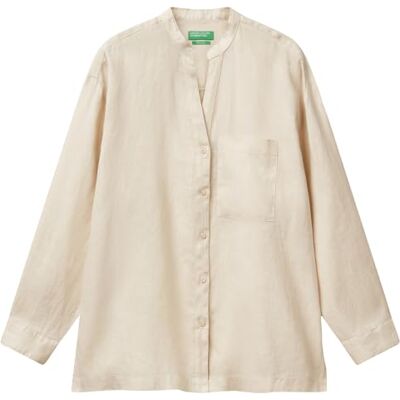 United Damen Camicia 5bmldq0ba Hemd, beige, Small United Damen Camicia 5bmldq0ba Hemd, beige, Small