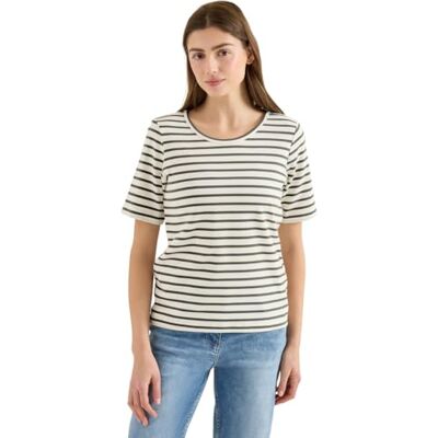 Cecil Basic T-Shirt in Rippstruktur Cecil Basic T-Shirt in Rippstruktur