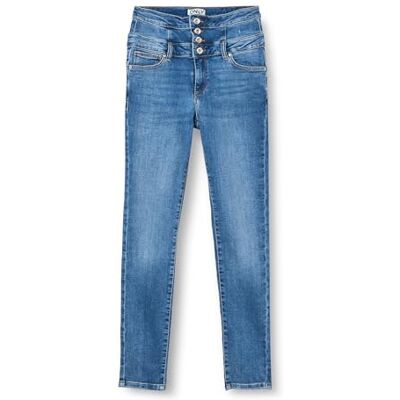 ONLY Damen Onlhush Hw Corsage Skinny DNM Ana, Medium Blue Denim,L / 30L ONLY Damen Onlhush Hw Corsage Skinny DNM Ana, Medium Blue Denim,L / 30L