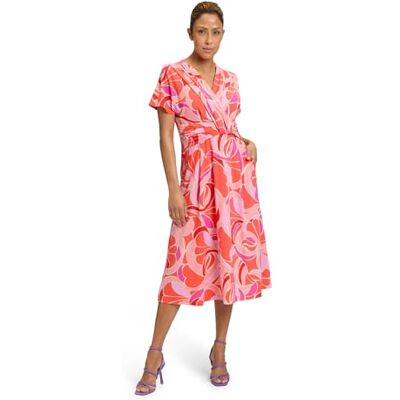 Betty Barclay Damen Jerseykleid mit überschnittenen Ärmeln 44, Red/Rosè Betty Barclay Damen Jerseykleid mit überschnittenen Ärmeln 44, Red/Rosè