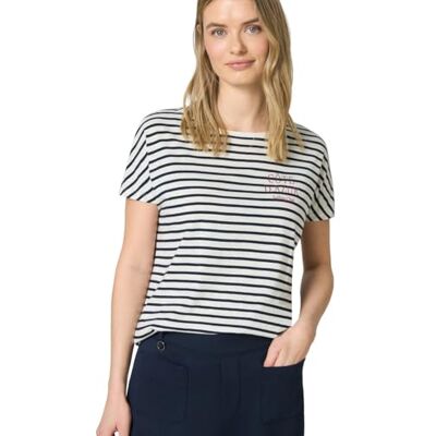 Street One Damen Dropped Shoulder Shirt mit Streifen Street One Damen Dropped Shoulder Shirt mit Streifen