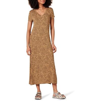 Amazon Essentials Damen Kurzärmliges, mittellanges Jersey-Kleid mit V-Ausschnitt Amazon Essentials Damen Kurzärmliges, mittellanges Jersey-Kleid mit V-Ausschnitt