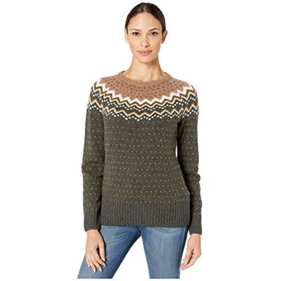 Fjällräven Damen Övik Knit Sweater Sweatshirt, Deep Forest, S EU Fjällräven Damen Övik Knit Sweater Sweatshirt, Deep Forest, S EU