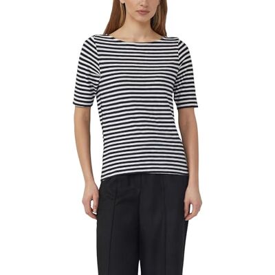 s.Oliver Gestreiftes Halbarmshirt im Slim Fit mit Flammgarn s.Oliver Gestreiftes Halbarmshirt im Slim Fit mit Flammgarn