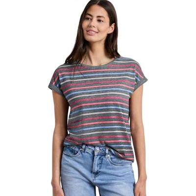 Street One Multicolor-Streifen T-Shirt Bound Green 40 Street One Multicolor-Streifen T-Shirt Bound Green 40