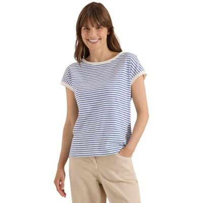 Cecil Damen T-Shirt mit Boat Neck und Streifen Cecil Damen T-Shirt mit Boat Neck und Streifen