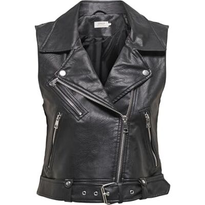 ONLY ONLVERA Faux Leather Waistcoat OTW NOOS ONLY ONLVERA Faux Leather Waistcoat OTW NOOS