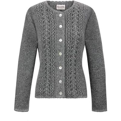 Heimatgwand Damen Trachtenjacke Mabella Strickjacke, Grau, 48 EU Heimatgwand Damen Trachtenjacke Mabella Strickjacke, Grau, 48 EU