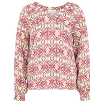 Cartoon Damen 8889/7192 Bluse, Yellow/Rosé, 42 Cartoon Damen 8889/7192 Bluse, Yellow/Rosé, 42