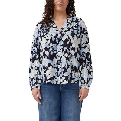 s.Oliver Fließende Viskose-Bluse mit All-Over-Print s.Oliver Fließende Viskose-Bluse mit All-Over-Print