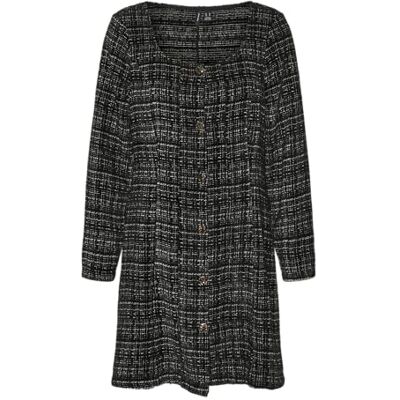 VERO MODA Damen VMCLEVER LS Short Dress WVN Minikleid, Black, Medium VERO MODA Damen VMCLEVER LS Short Dress WVN Minikleid, Black, Medium