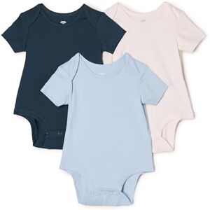Amazon Essentials x Sofia Grainge Unisex Baby Kurzärmliger Bodysuit mit Rundhalsausschnitt, 3er-Pack, Dunkles Marineblau/Elfenbein/Hellblau, 0-3 Monate Amazon Essentials x Sofia Grainge Unisex Baby Kurzärmliger Bodysuit mit Rundhalsausschnitt, 3er-Pack, Dunkles Marineblau/Elfenbein/Hellblau, 0-3 Monate