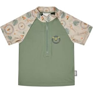 Sterntaler Badeshirt Löwe – Baby- & Kinder-Badeshirt aus Elasthan-Bademodenstoff, Kurzarm, Löwen-Druck, Safari-Ärmel, Reißverschluss vorne, Stehkragen, UV-Schutz 50+, mattgrün, Größe 104 Sterntaler Badeshirt Löwe – Baby- & Kinder-Badeshirt aus Elasthan-Bademodenstoff, Kurzarm, Löwen-Druck, Safari-Ärmel, Reißverschluss vorne, Stehkragen, UV-Schutz 50+, mattgrün, Größe 104