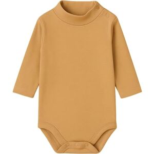 BABIDU Langarm-Baby-Body mit Rollkragen, 100% Baumwolle, Baby-Body für Neugeborene, weicher, atmungsaktiver, hypoallergener Stoff für empfindliche Haut, Unisex-Kleidung für die Taufe von Babys BABIDU Langarm-Baby-Body mit Rollkragen, 100% Baumwolle, Baby-Body für Neugeborene, weicher, atmungsaktiver, hypoallergener Stoff für empfindliche Haut, Unisex-Kleidung für die Taufe von Babys