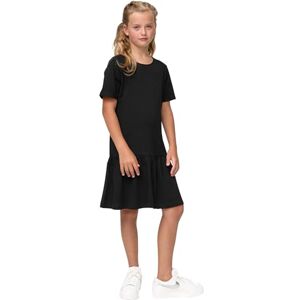 Urban Classics Mädchen Kleid Girls Valance Tee Dress, Sommer Volantkleid für Mädchen, Kurzarm, Black, 134/140 Urban Classics Mädchen Kleid Girls Valance Tee Dress, Sommer Volantkleid für Mädchen, Kurzarm, Black, 134/140