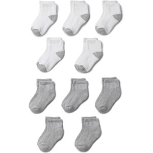 Amazon Essentials Unisex Kinder Knöchelsocken für Alltag und Freizeit, 10 Paar, Weiß/Grau, Größe L (8–12 Jahre) Amazon Essentials Unisex Kinder Knöchelsocken für Alltag und Freizeit, 10 Paar, Weiß/Grau, Größe L (8–12 Jahre)