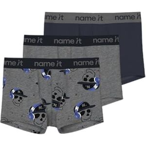 NAME IT Jungen Nkmboxer 3P Mel Skull Noos, Dark Grey Melange, Numeric_134 NAME IT Jungen Nkmboxer 3P Mel Skull Noos, Dark Grey Melange, Numeric_134