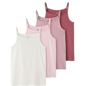 NAME IT Mädchen Nkfstrap Top 4P Solid Noos, Rose Wine, Numeric_116 (4er Pack) NAME IT Mädchen Nkfstrap Top 4P Solid Noos, Rose Wine, Numeric_116 (4er Pack)